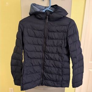 Uniqlo Kids Puffer Navy Hooded Jacket Size 13
